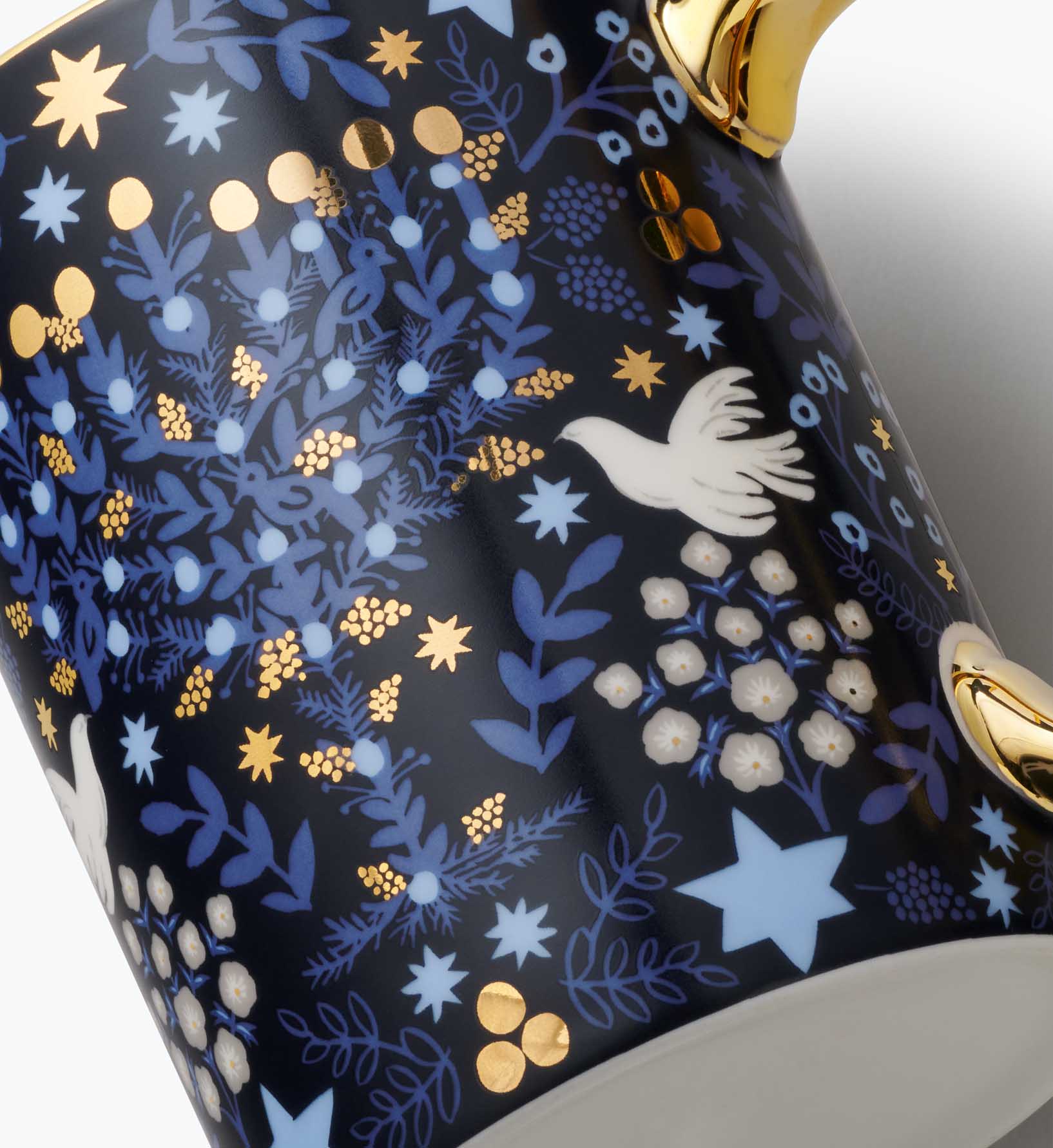 Holiday Porcelain Mug - Laurel Menorah