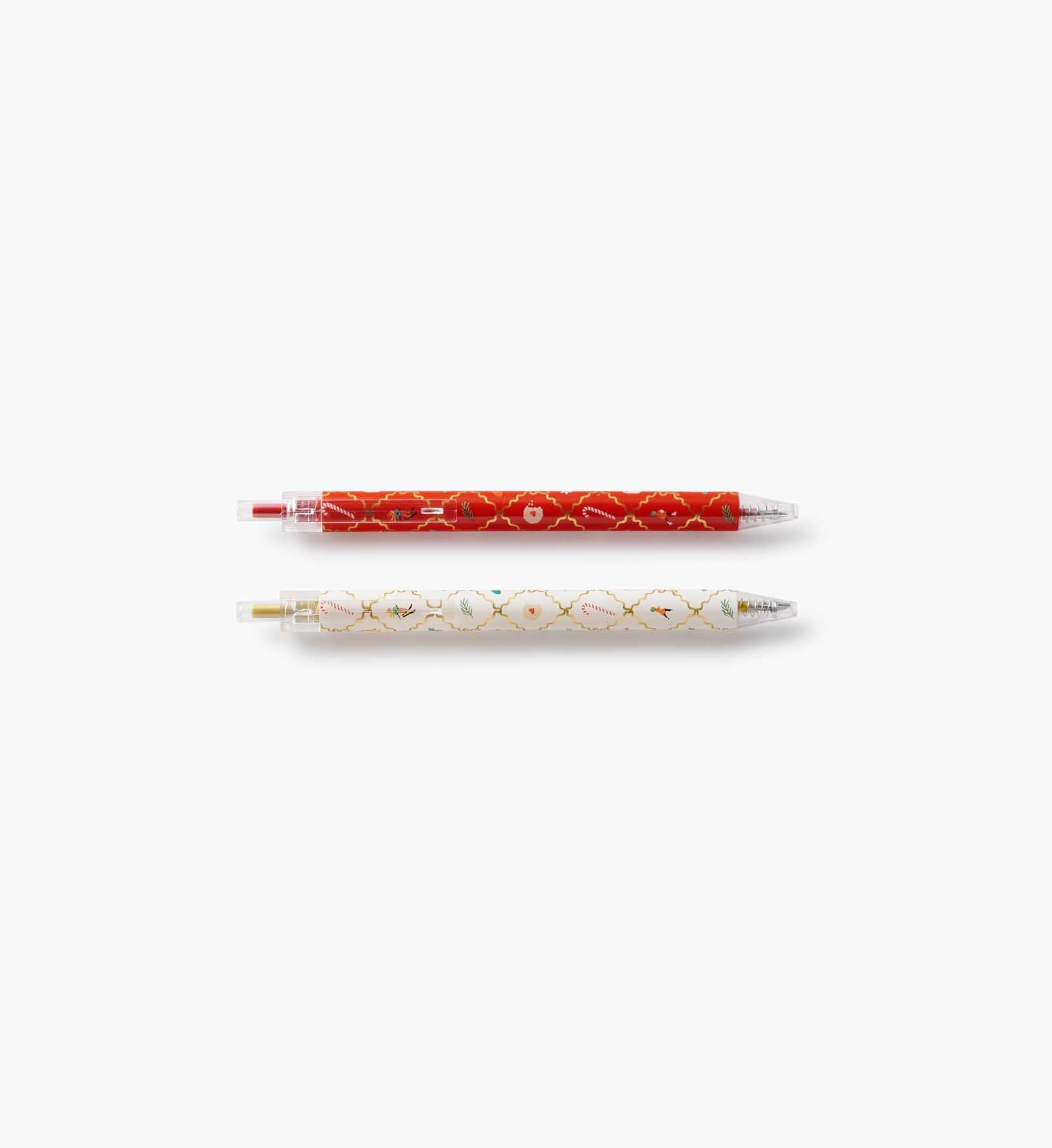 Gel Pen Set of 2 - Holiday Argyle