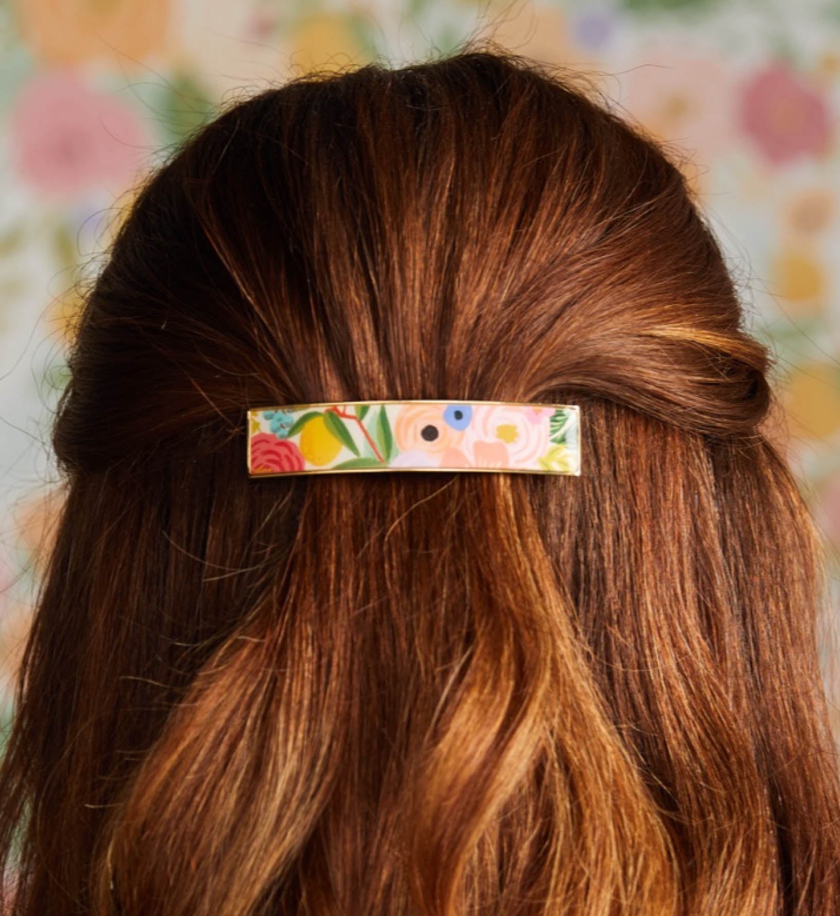 Enamel Hair Clip - Garden Party