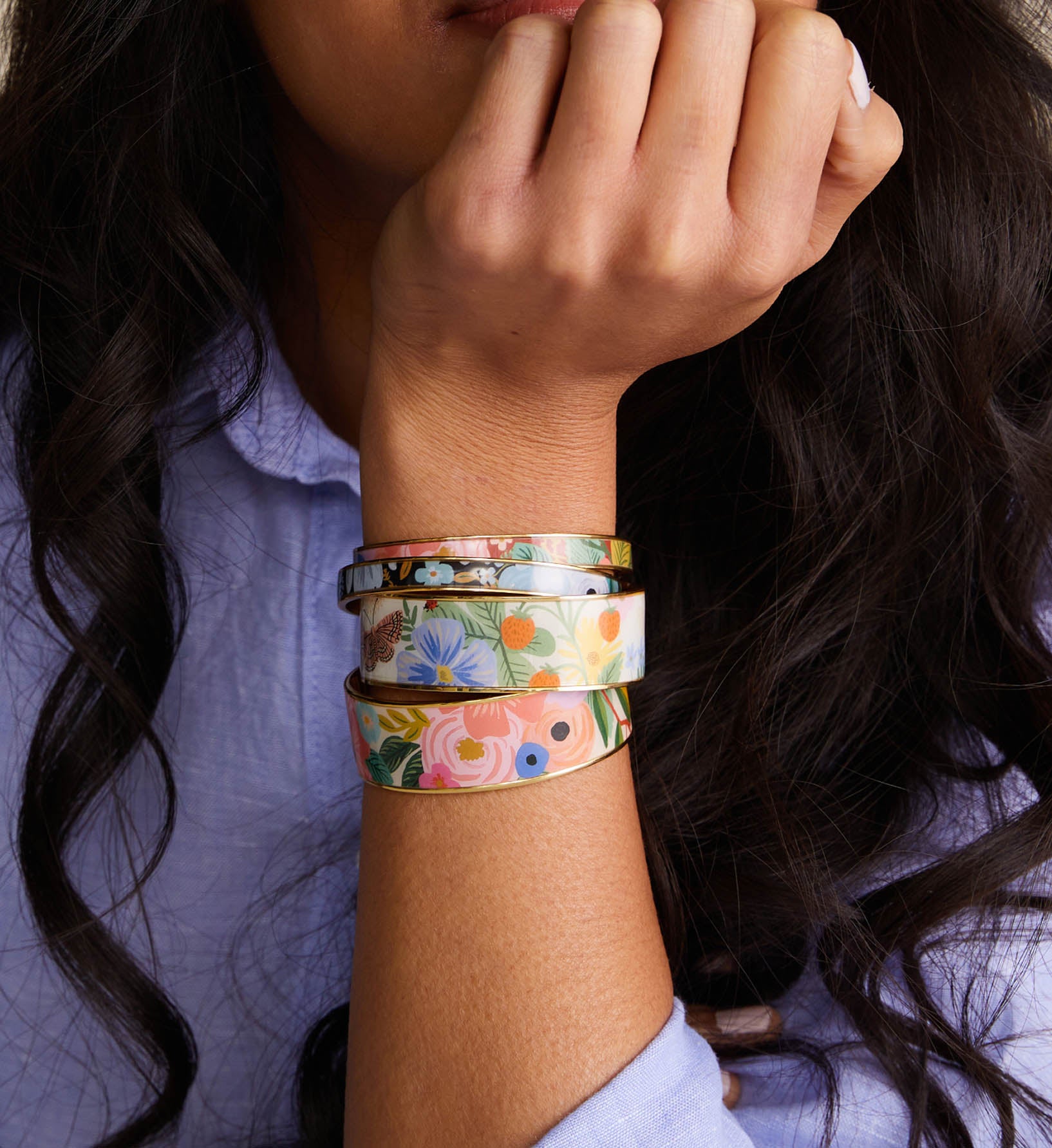 Enamel Cuff - Strawberry Fields