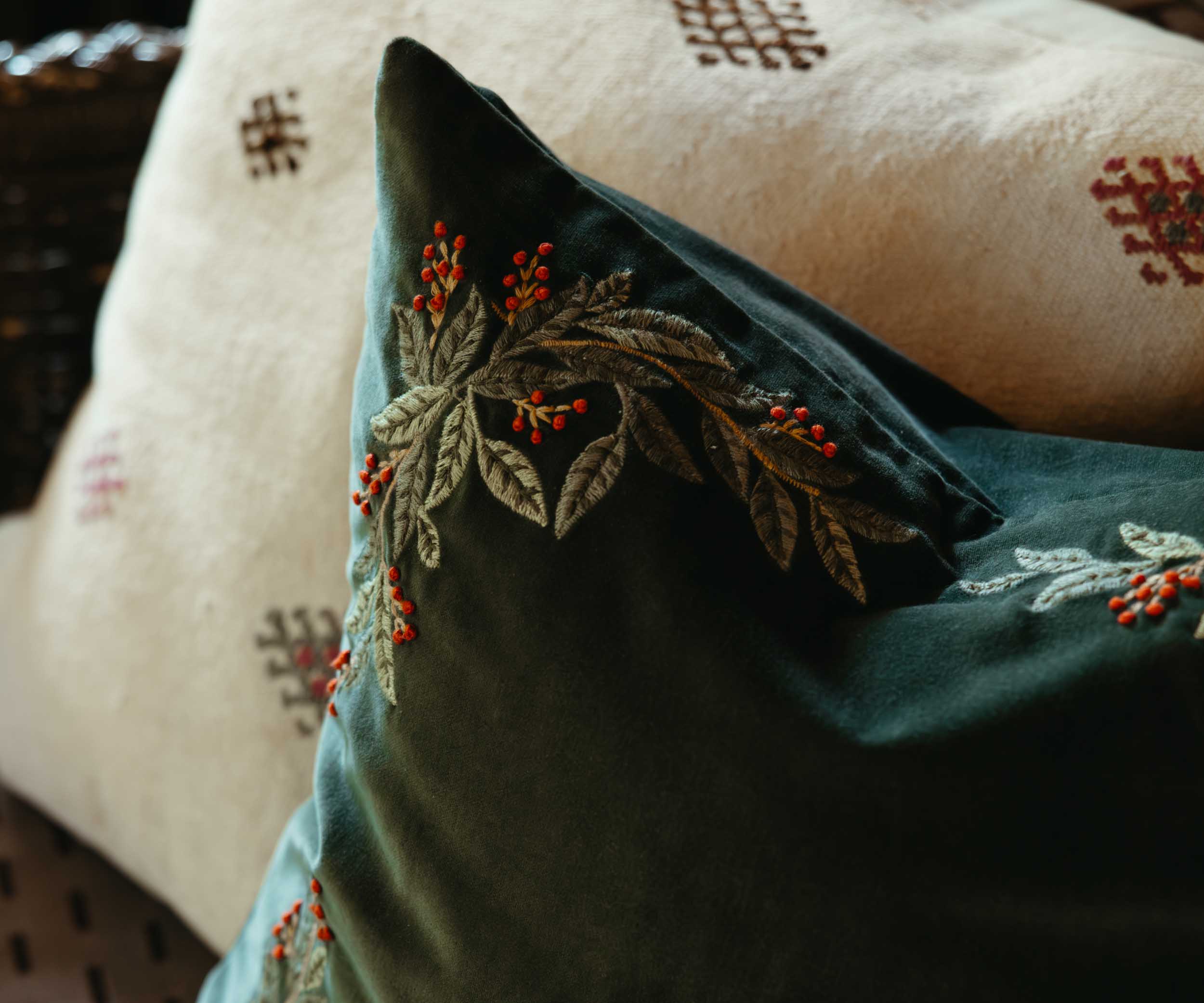 Embroidered Pillow Cover - Willowberry