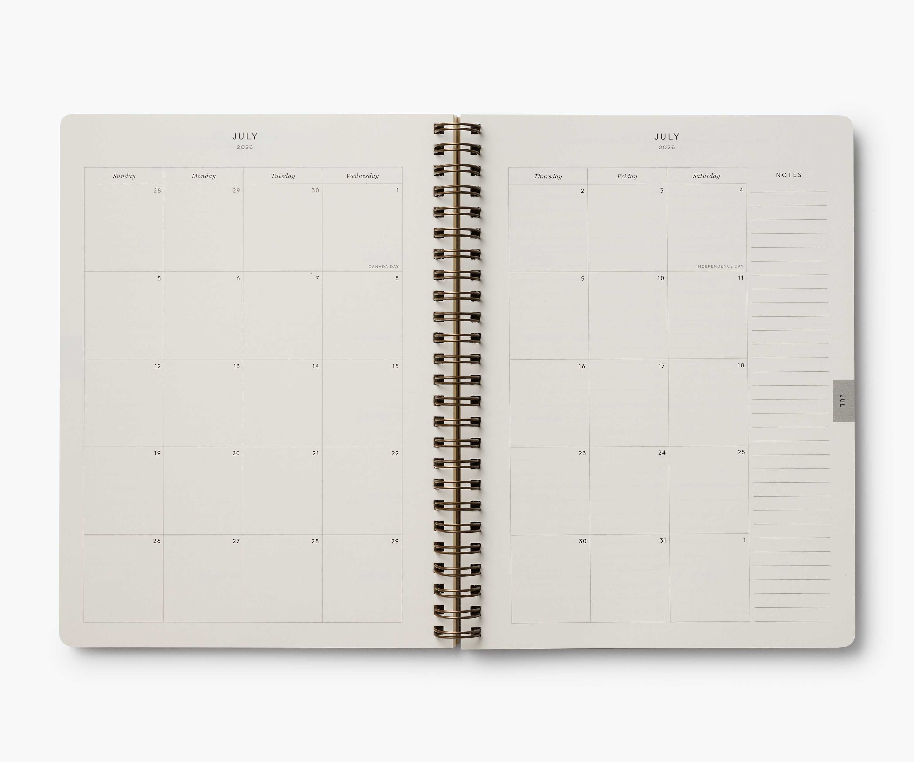 2026 12-Month Softcover Spiral Planner - Dahlia