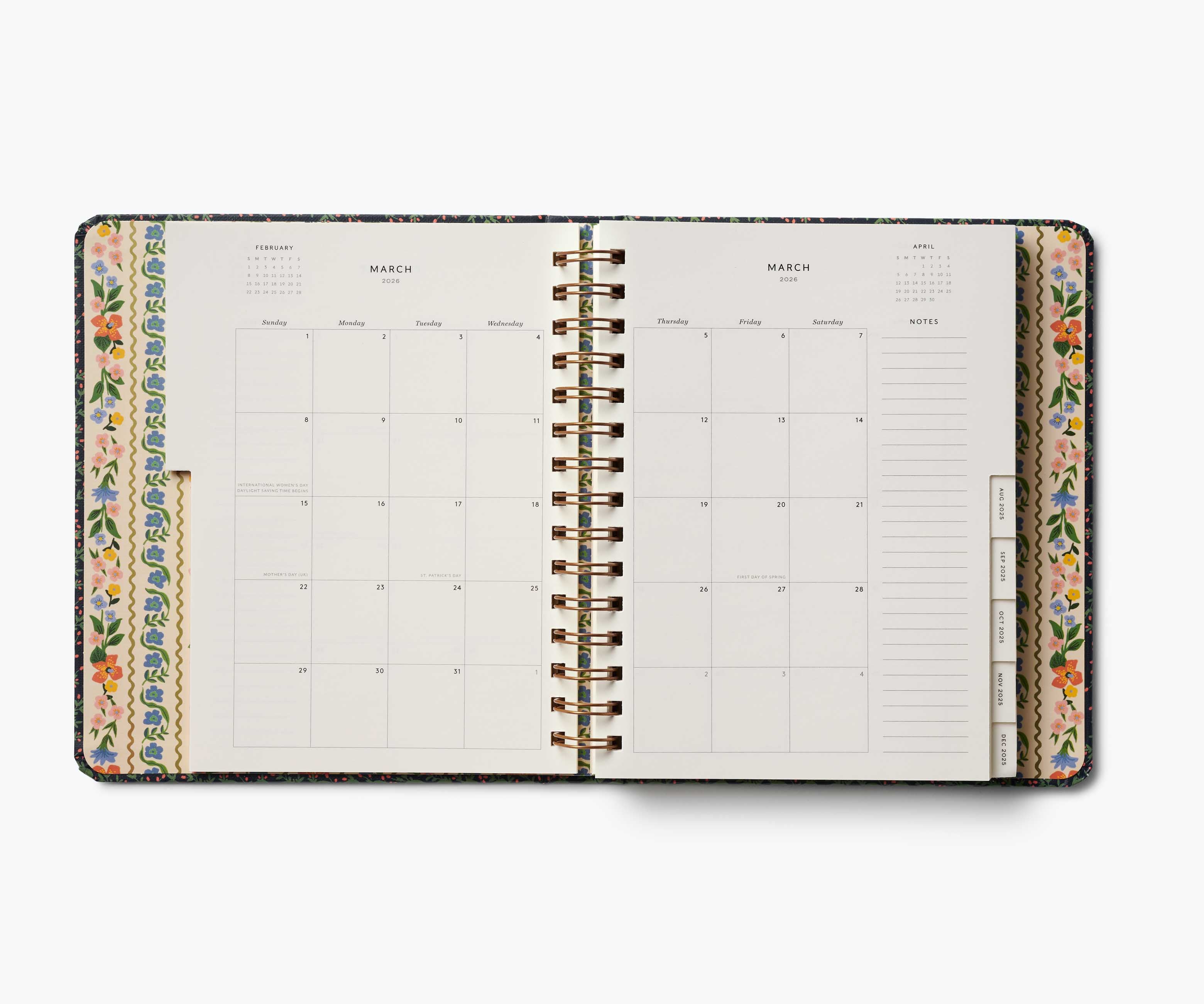 2025-2026 17-Month Academic Covered Spiral Planner - Wildwood