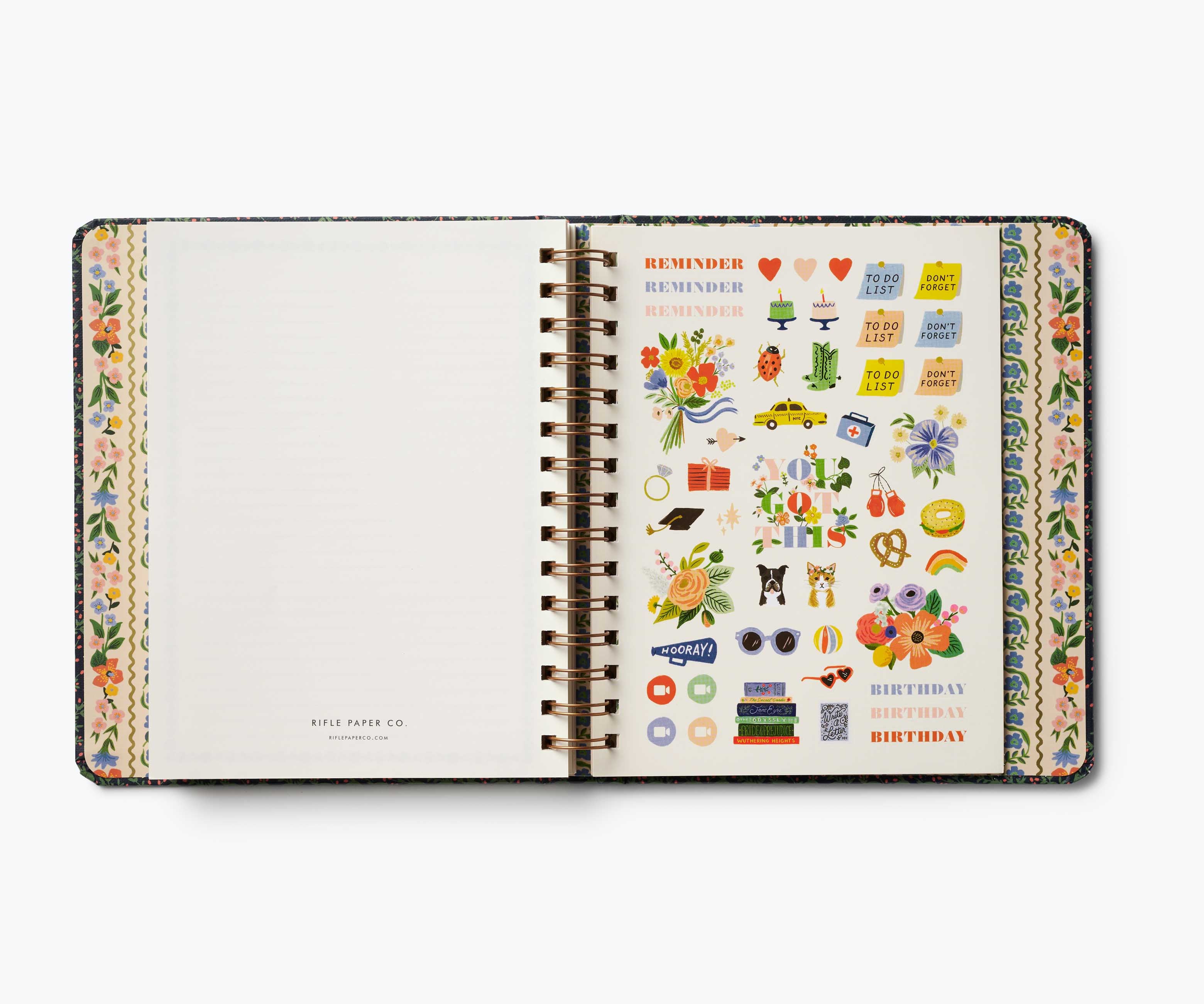 2025-2026 17-Month Academic Covered Spiral Planner - Wildwood