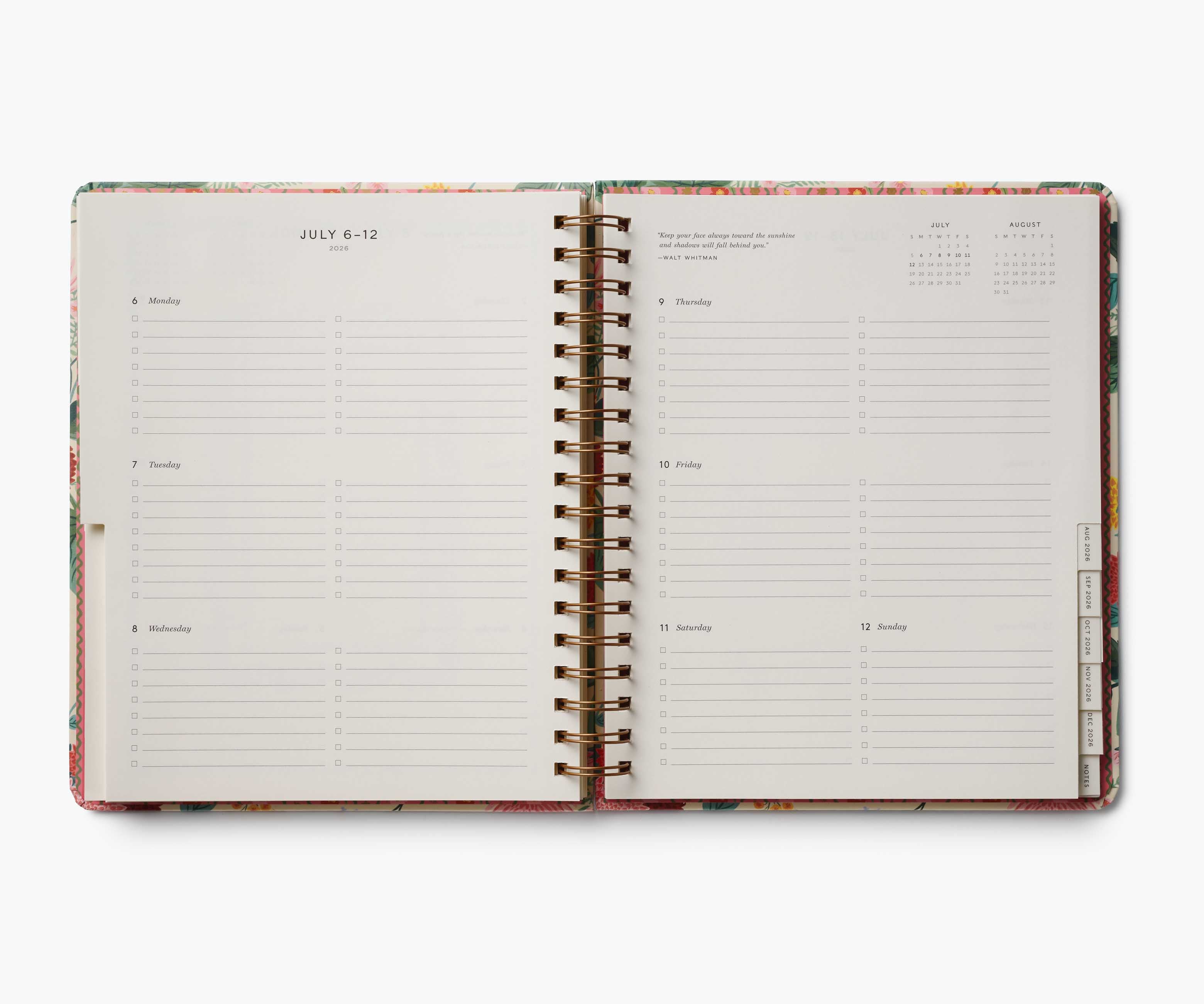 2025-2026 17-Month Academic Hardcover Spiral Planner - Dahlia