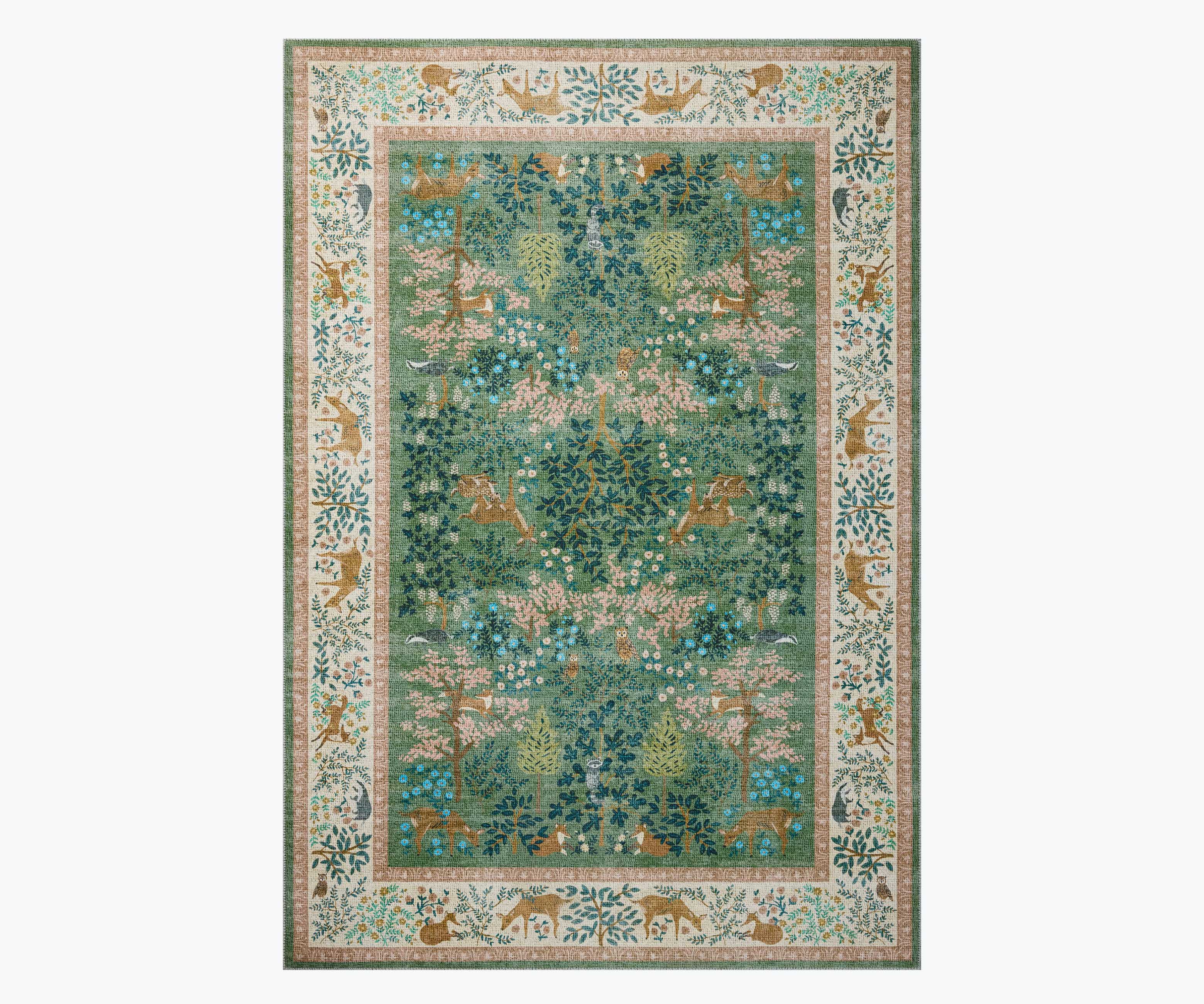 Canopy Woodland Printed Rug - Sage