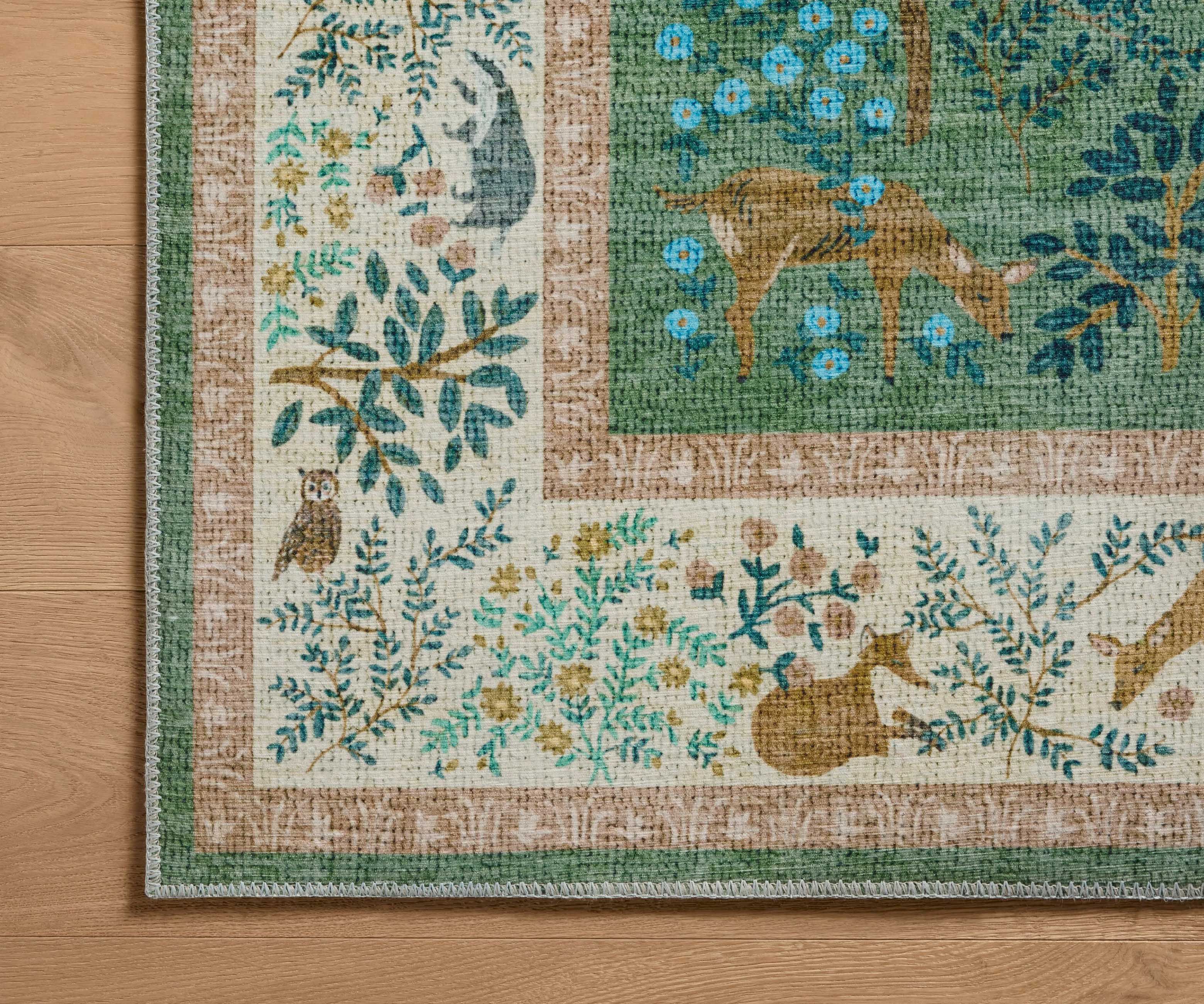 Canopy Woodland Printed Rug - Sage