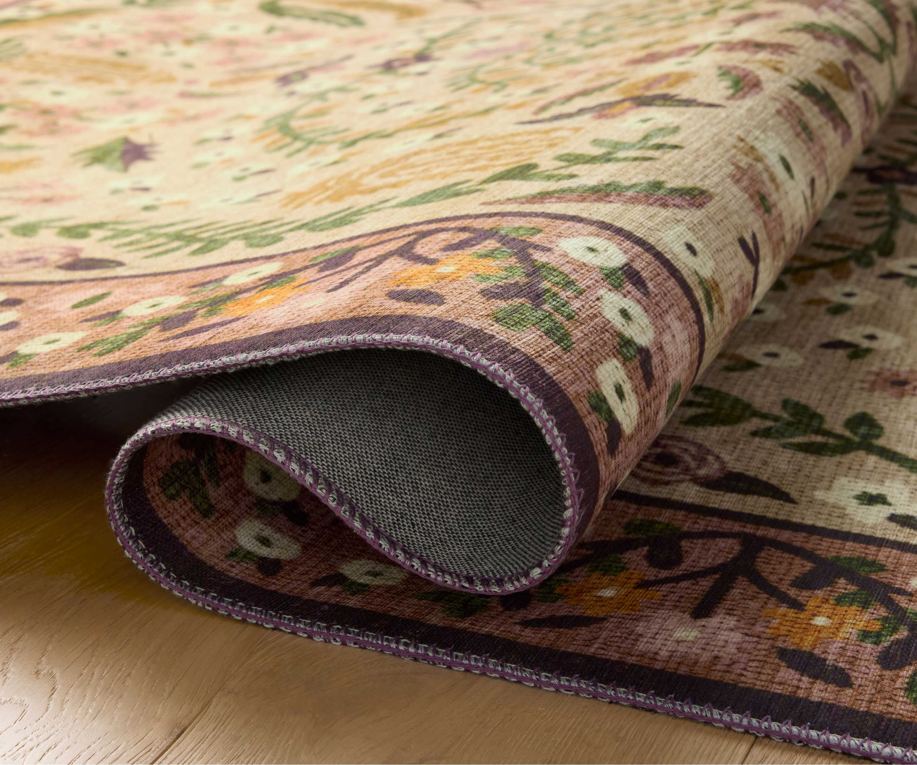 Canopy Edie Printed Rug - Aubergine