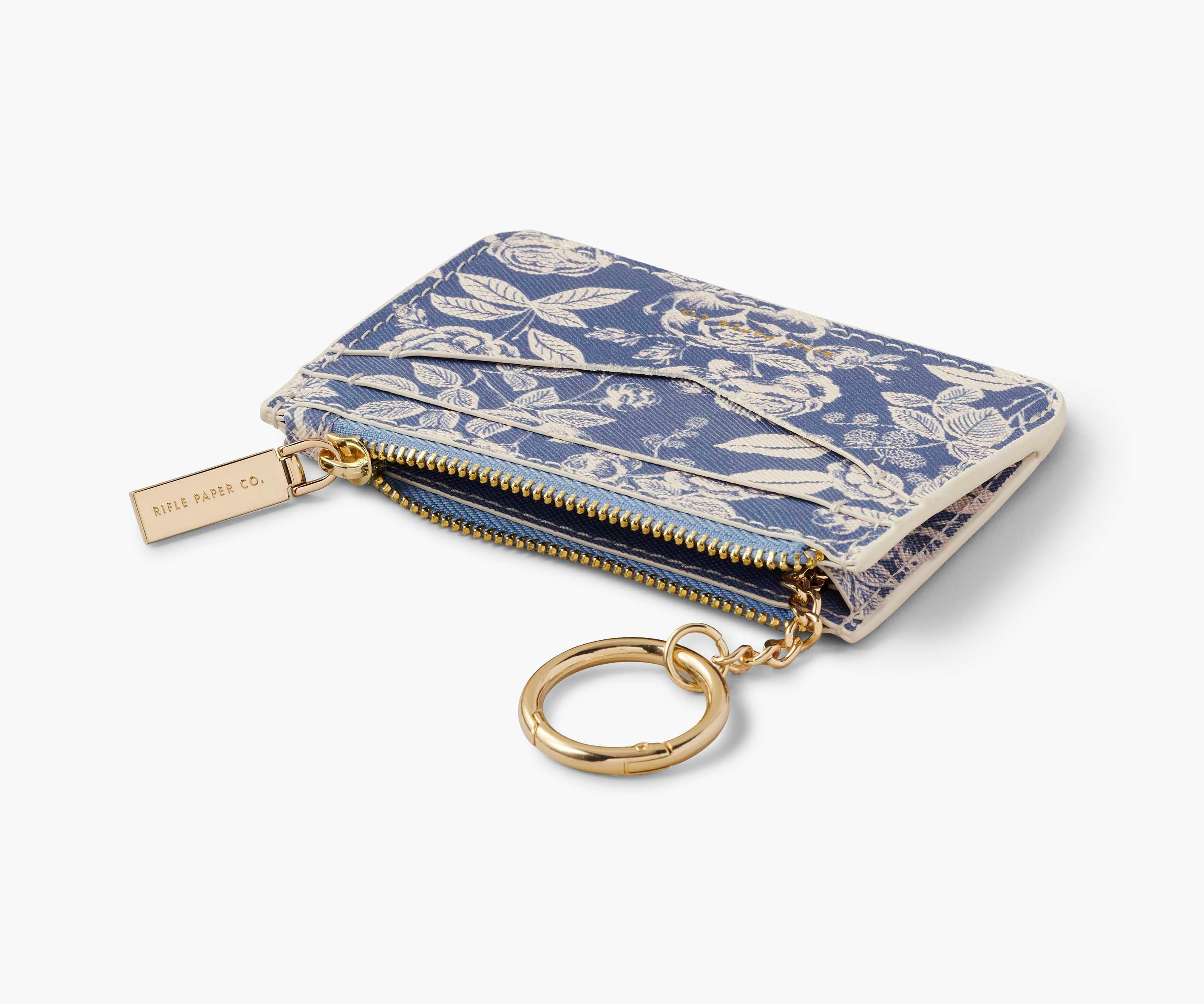 Key Ring Card Case - English Rose