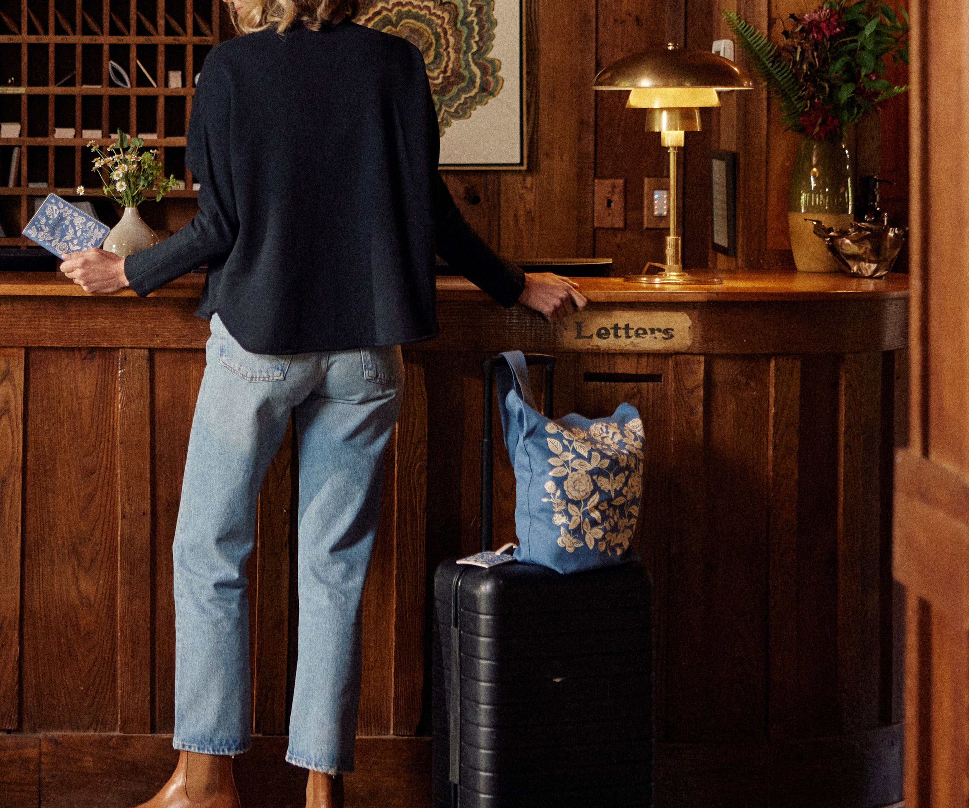 Canvas Tote Bag - English Rose