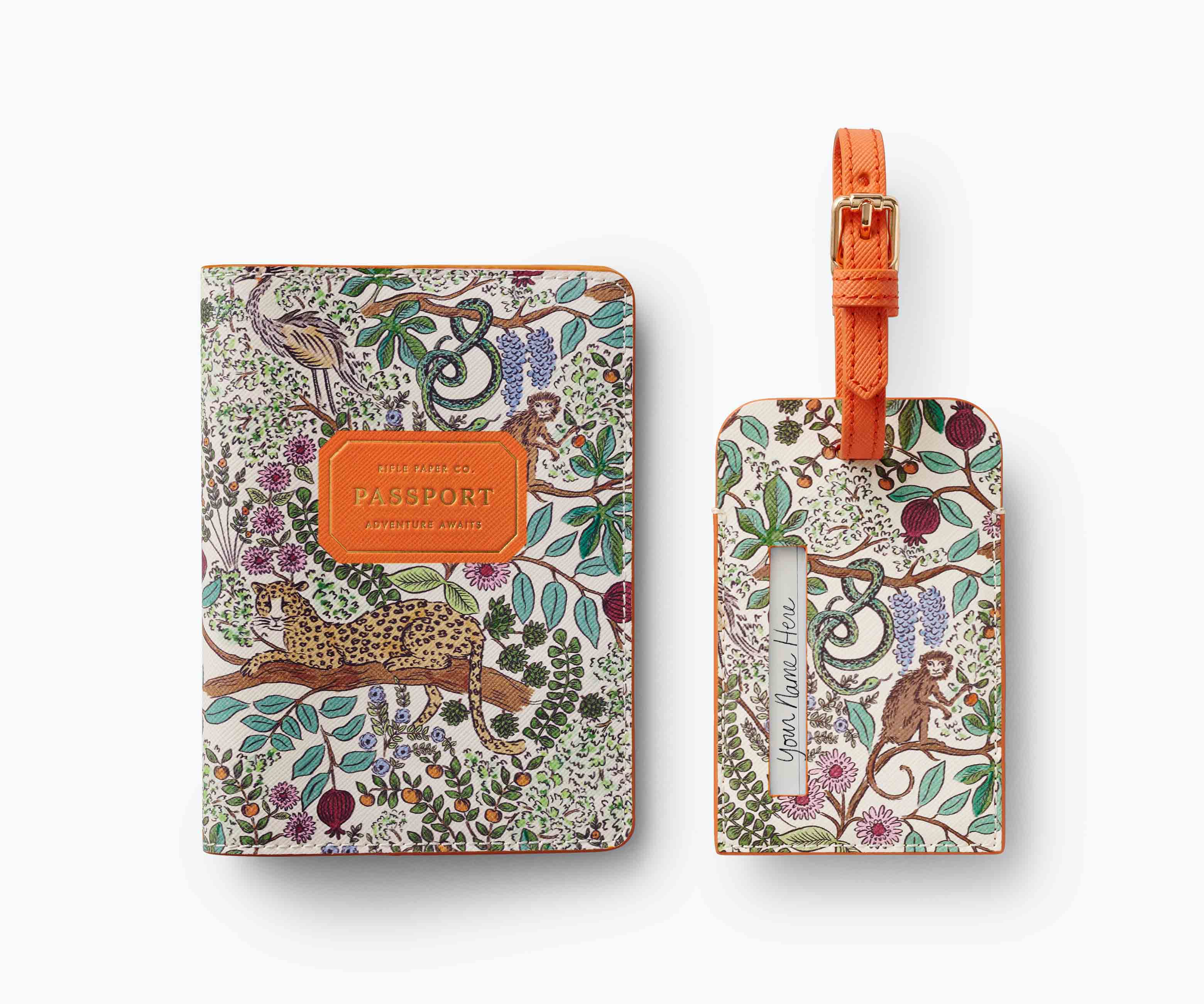 Passport Holder & Luggage Tag Set - Safari