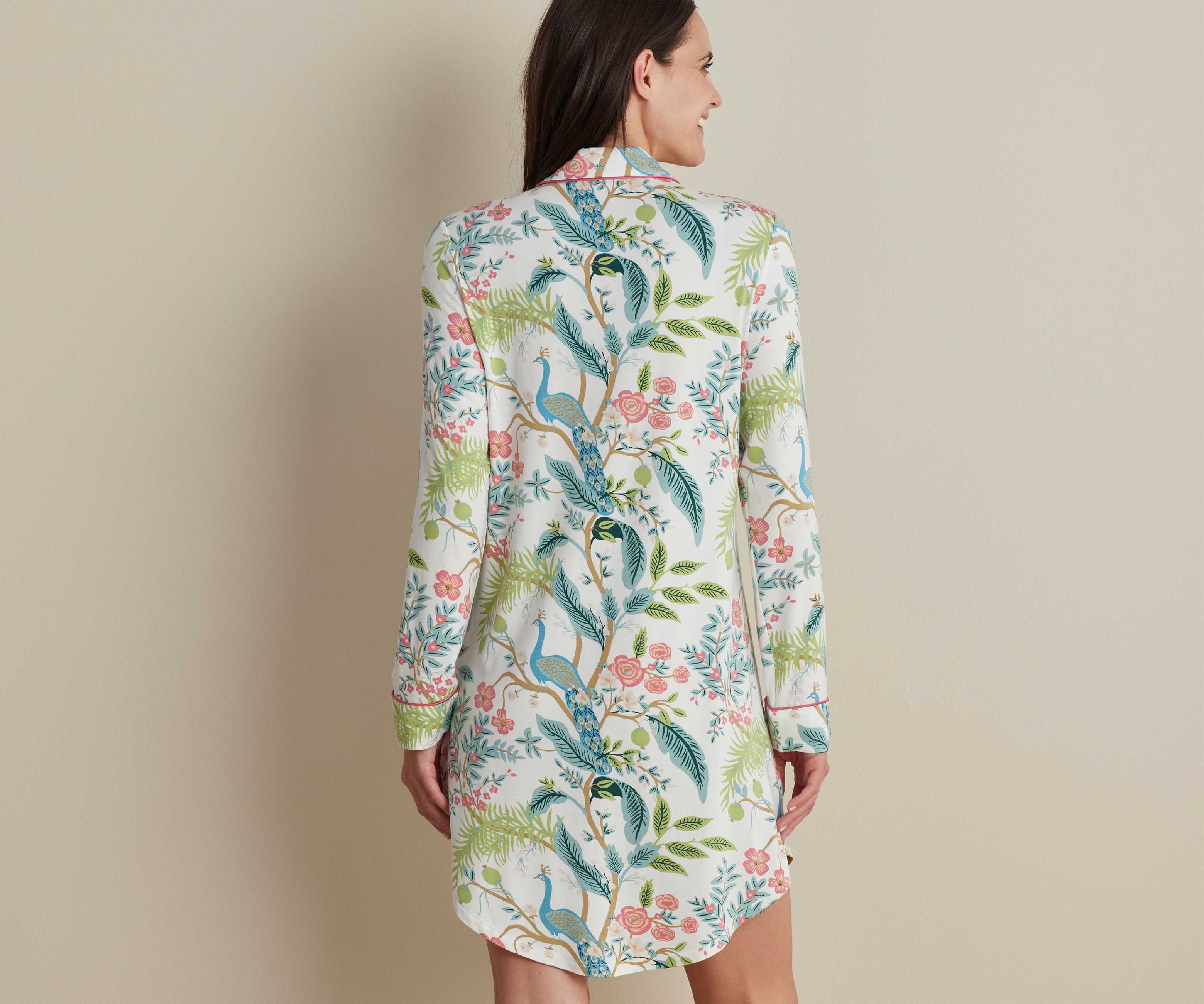 Tencel Modal Nightshirt - Peacock Ivory