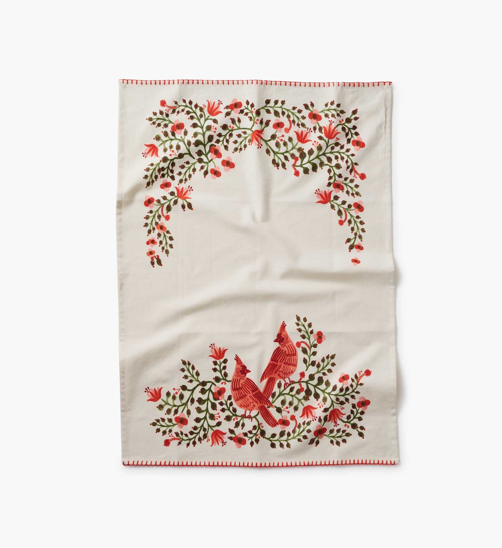 Holiday Tea Towel - Cardinals