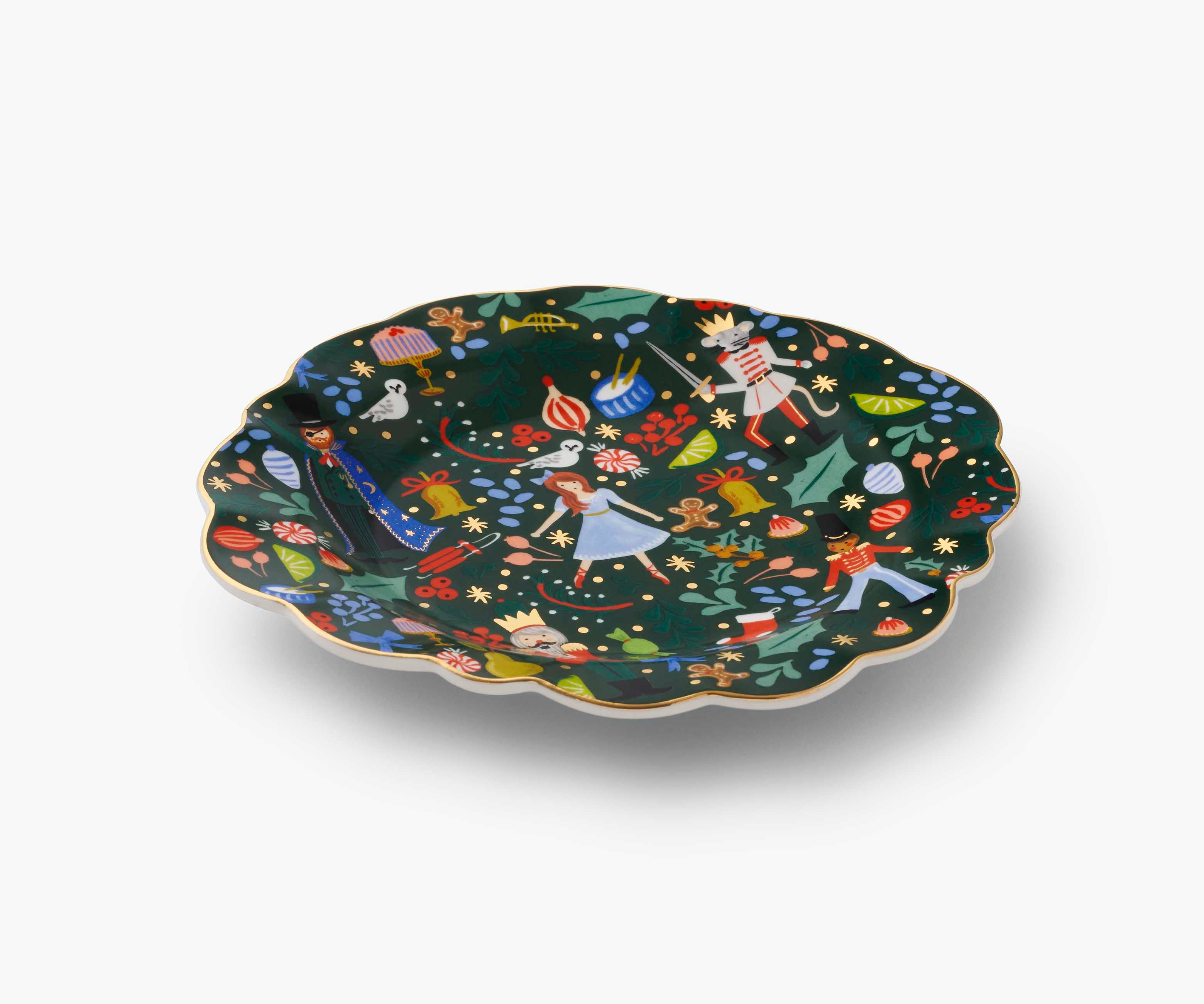 Porcelain Dessert Plate Set - Nutcracker