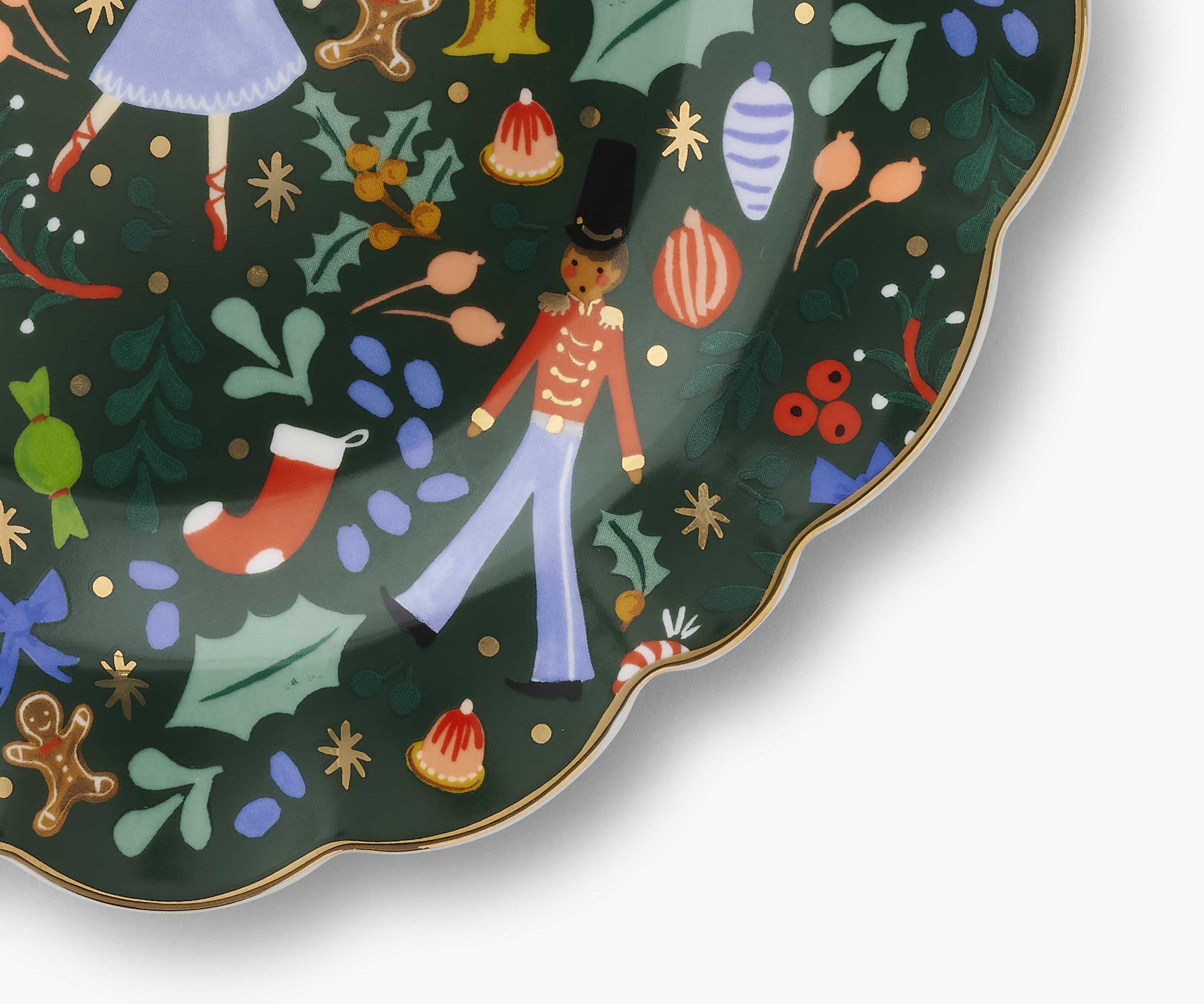 Porcelain Dessert Plate Set - Nutcracker