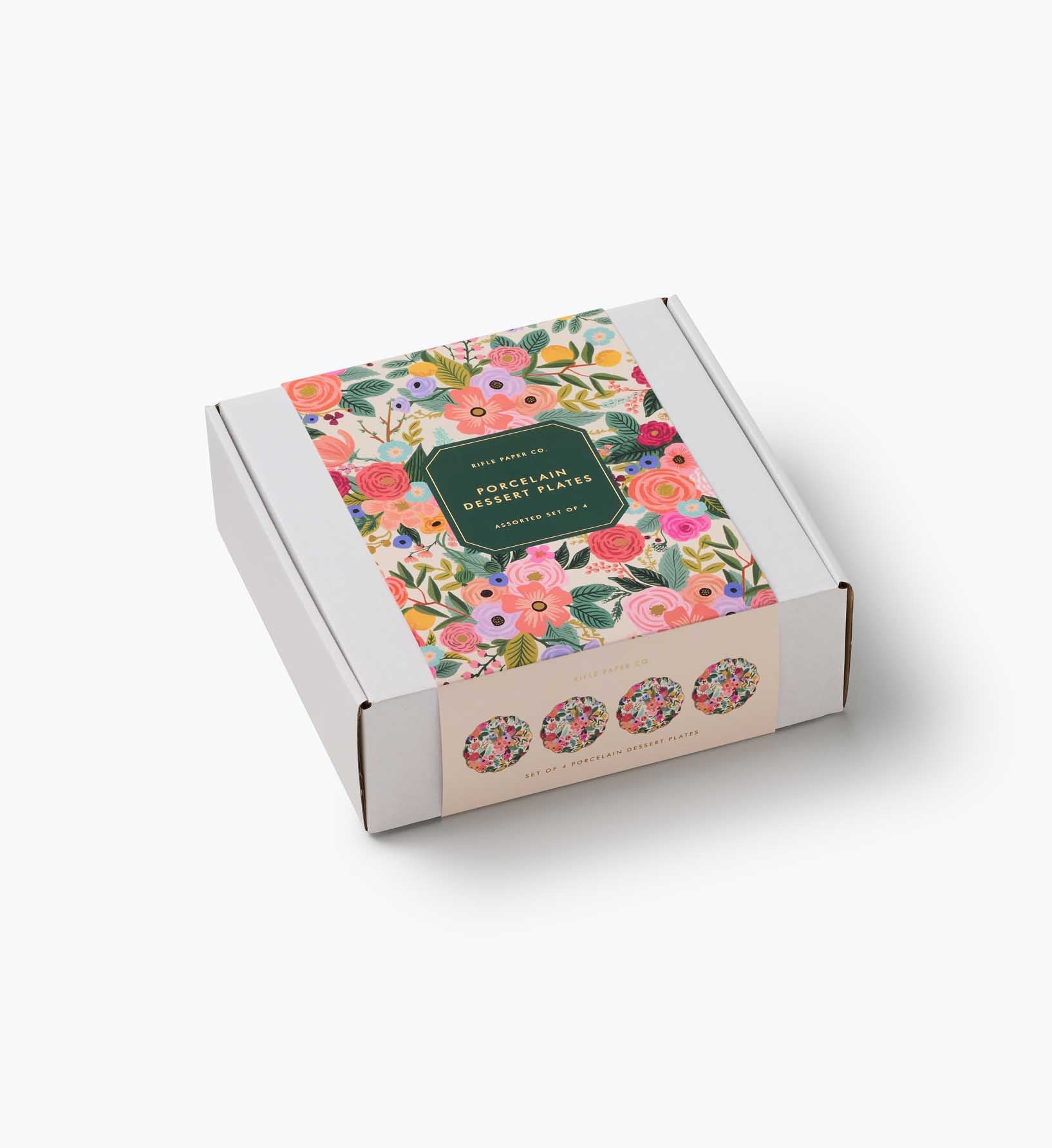 Porcelain Dessert Plate Set - Garden Party