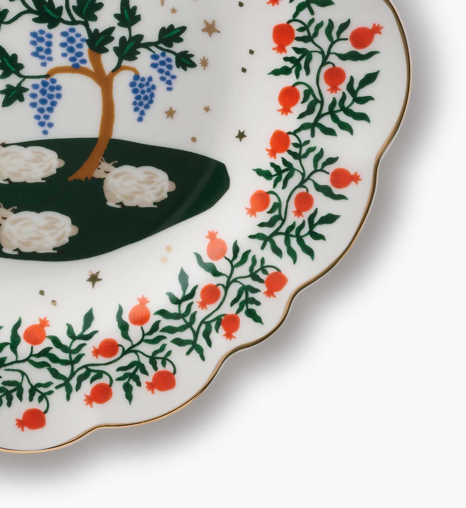 Porcelain Dessert Plate Set - Nativity