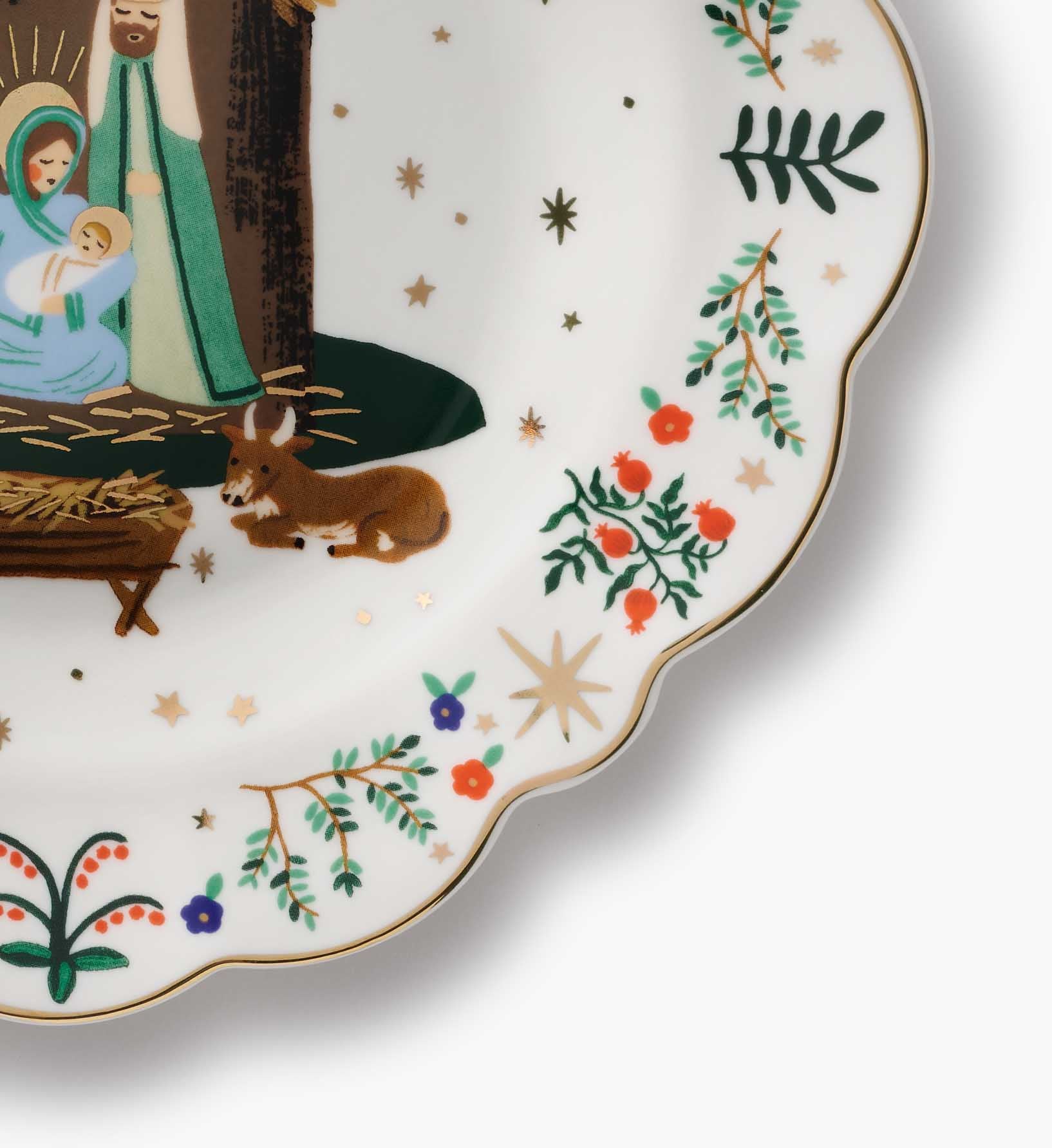 Porcelain Dessert Plate Set - Nativity
