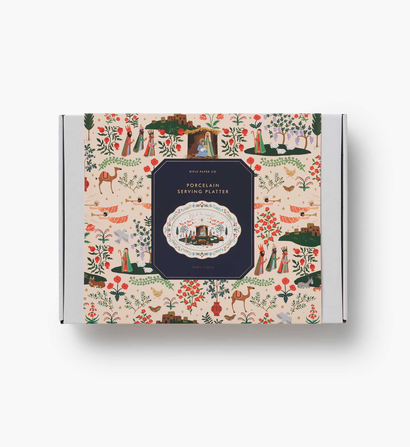 Large Porcelain Serving Platter - Nativity