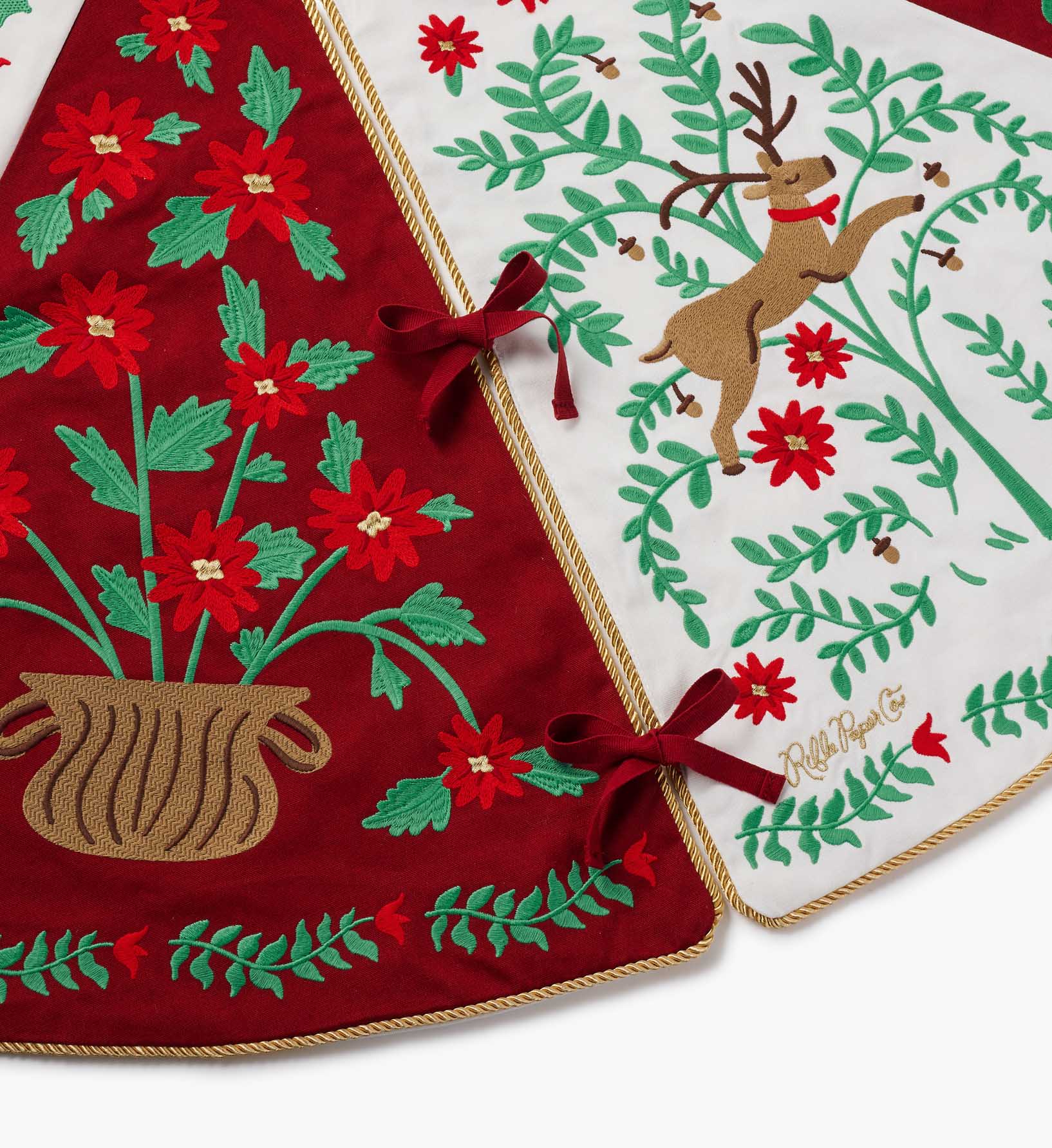 Embroidered Tree Skirt - Christmastide