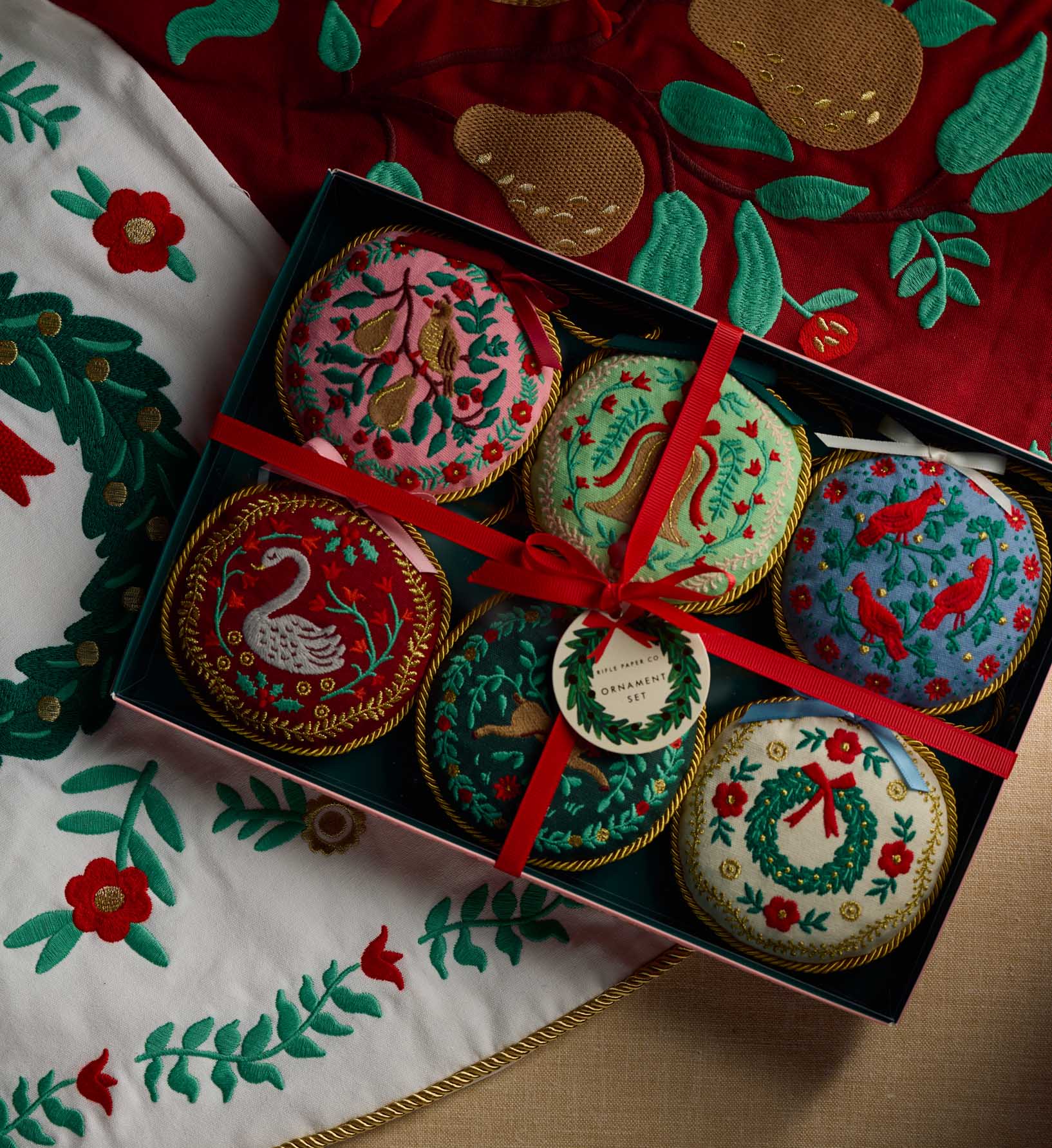 Embroidered Tree Skirt - Christmastide