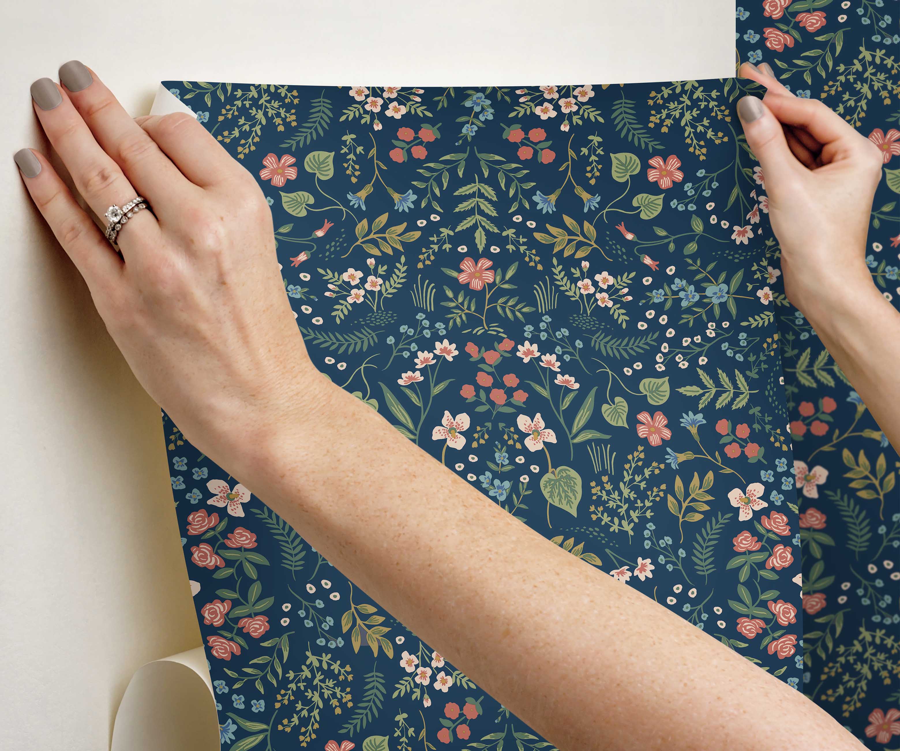 Wildwood Peel & Stick Wallpaper - Navy