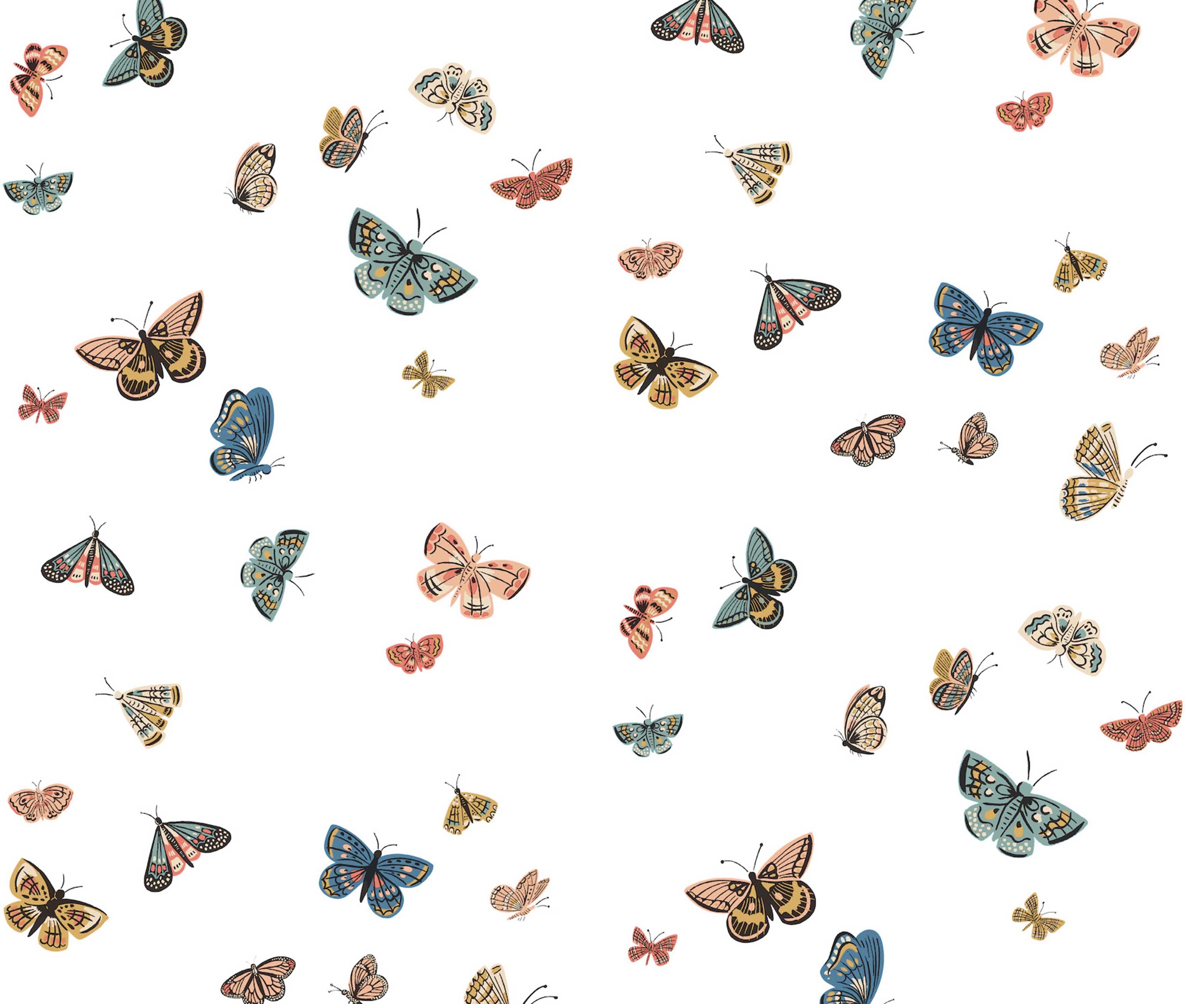 Butterfly House Peel & Stick Wallpaper - White