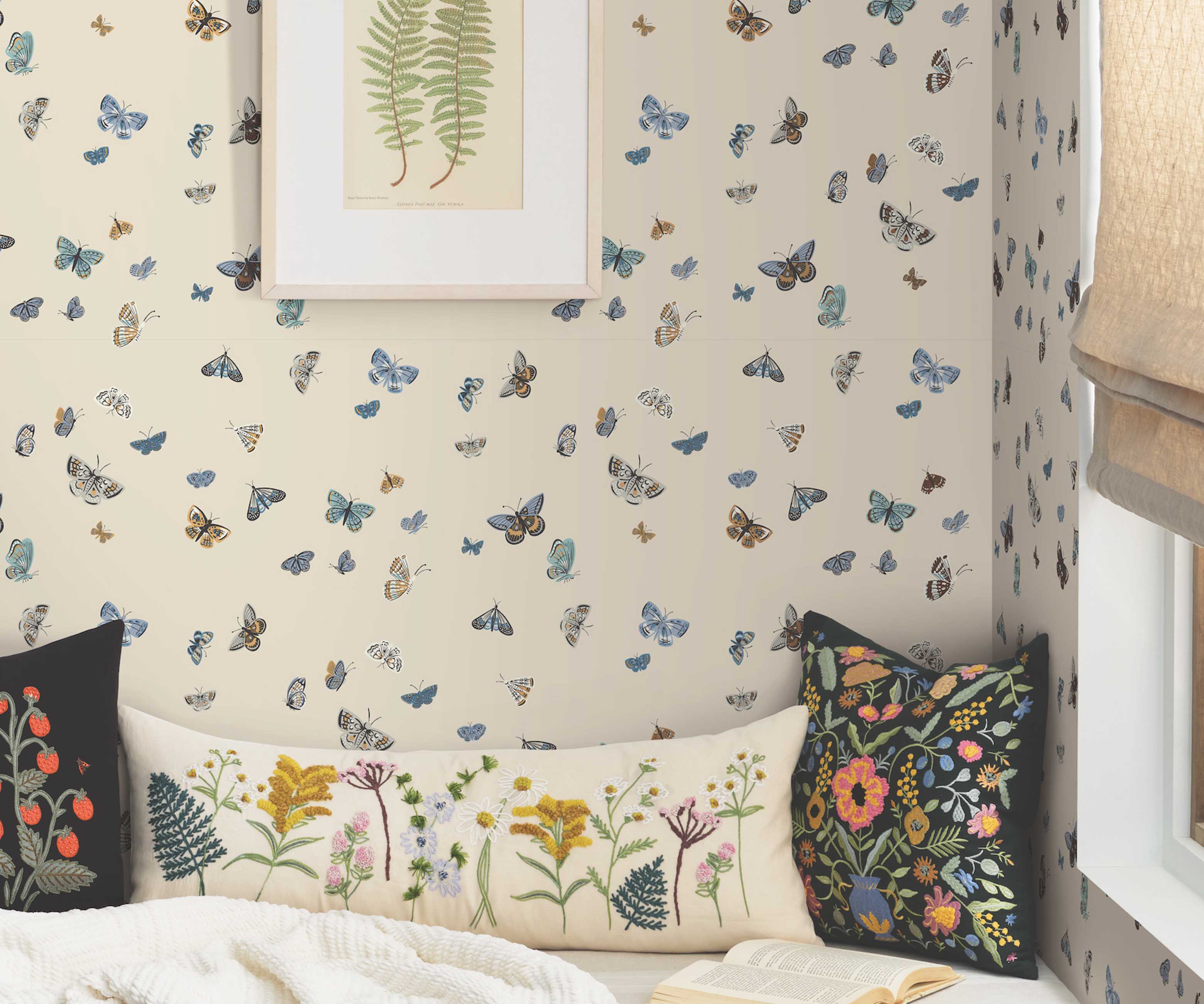 Butterfly House Peel & Stick Wallpaper - Linen