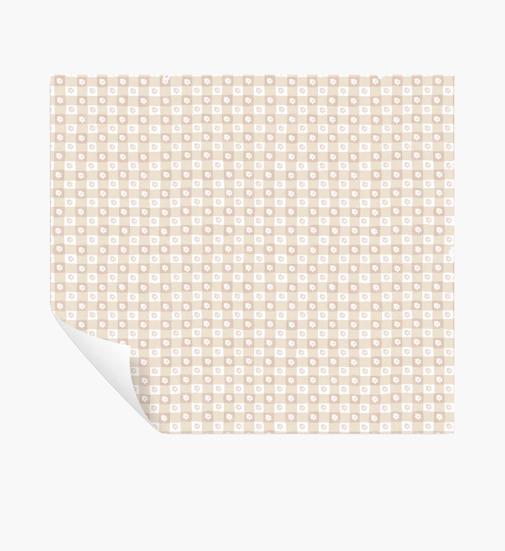 Daisy Gingham Peel & Stick Wallpaper - Blush