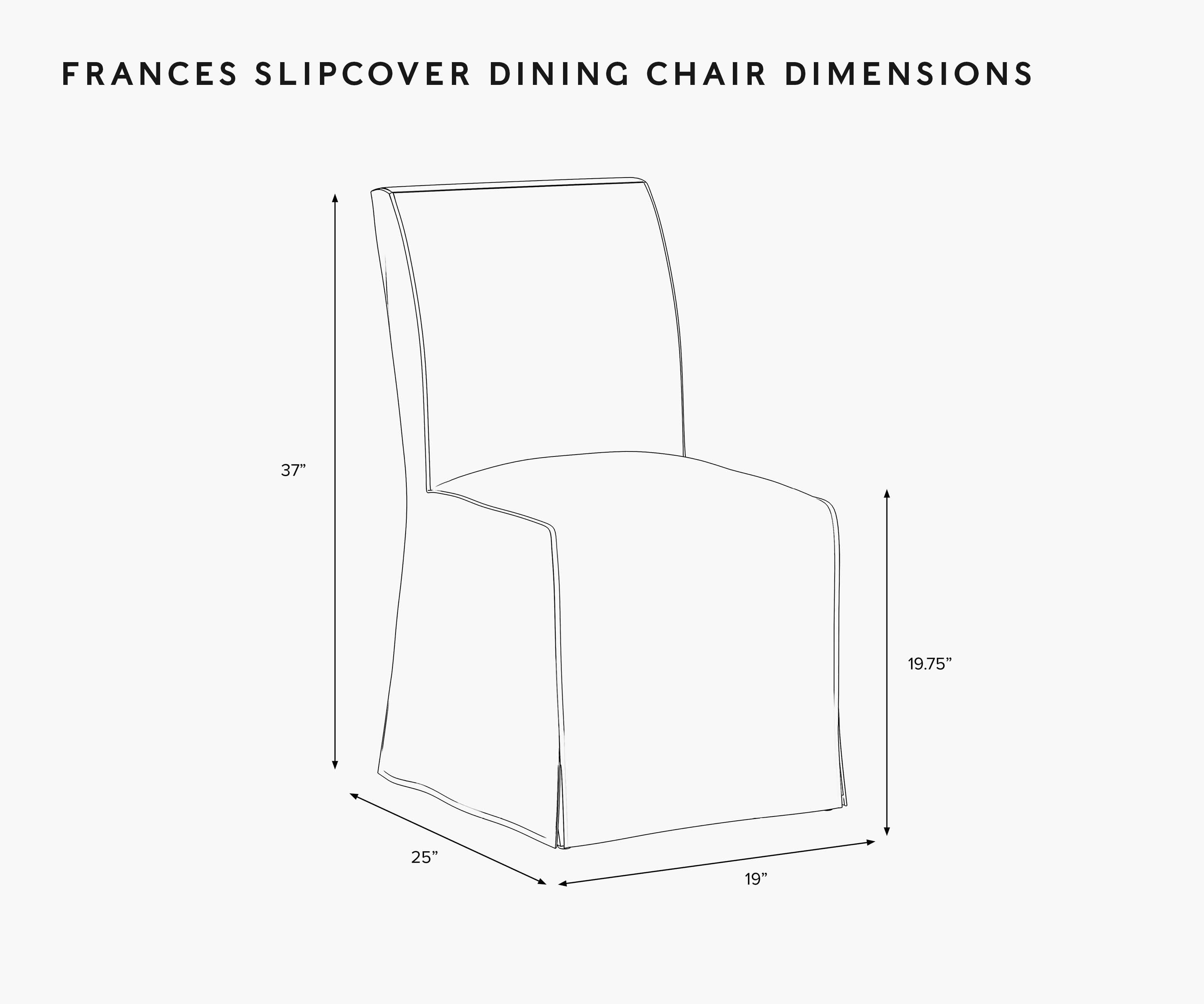 Frances Slipcover Dining Chair - Delphine
